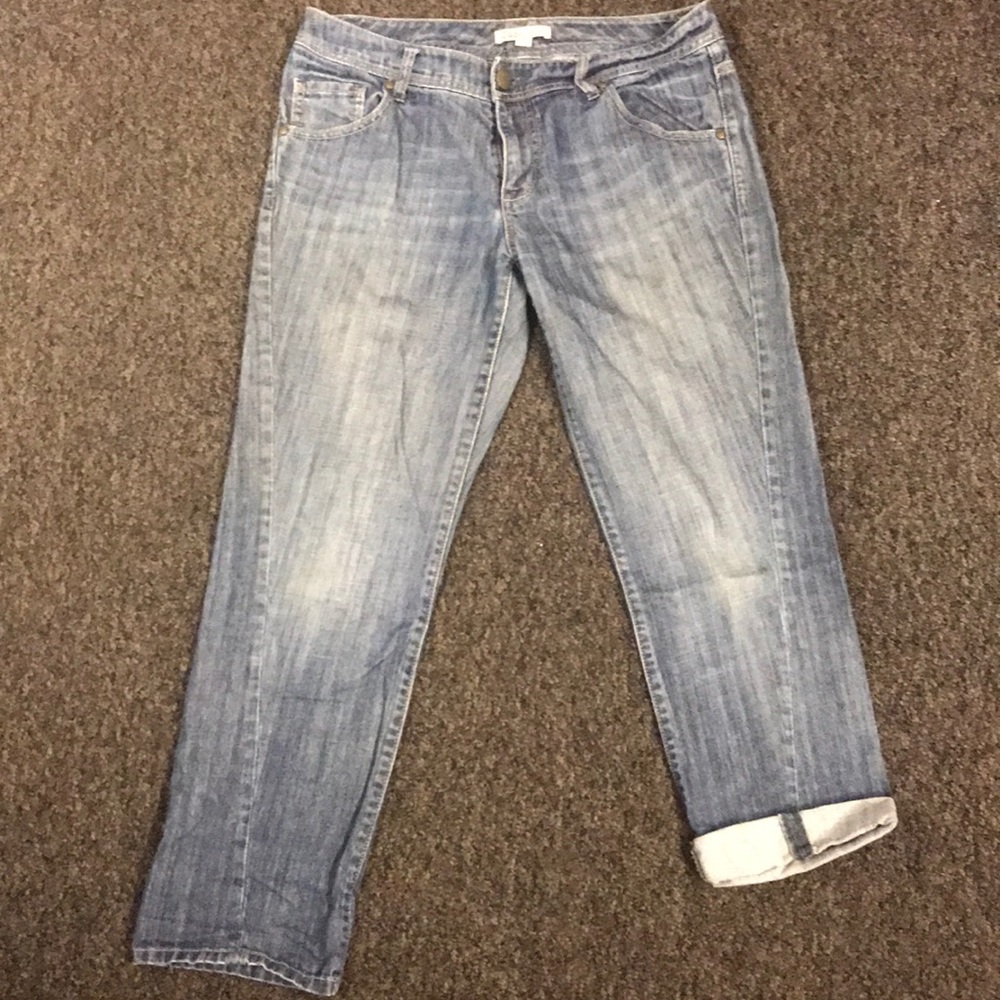 CAbi Twisted Seam Ankle Crop Boyfriend Jeans #640